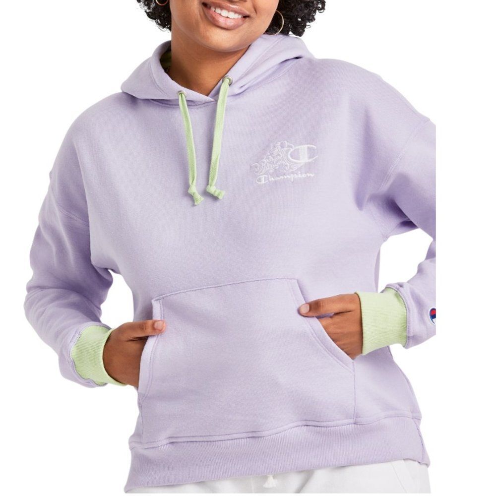 NWT Champion Powerblend Fleece Hoodie Lilac